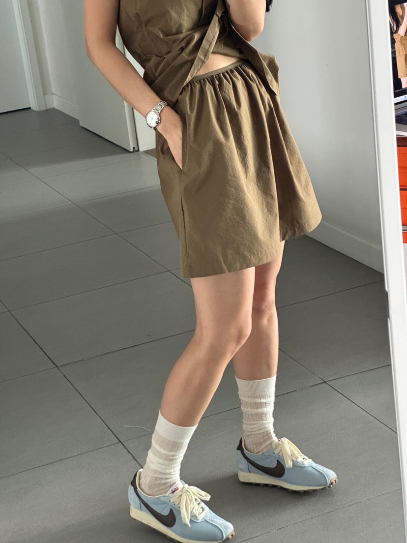LA_TERRE韓國直郵㊣東大門實拍女裝新品休閑人氣短裙套裝棉質LA_TERRE短裙