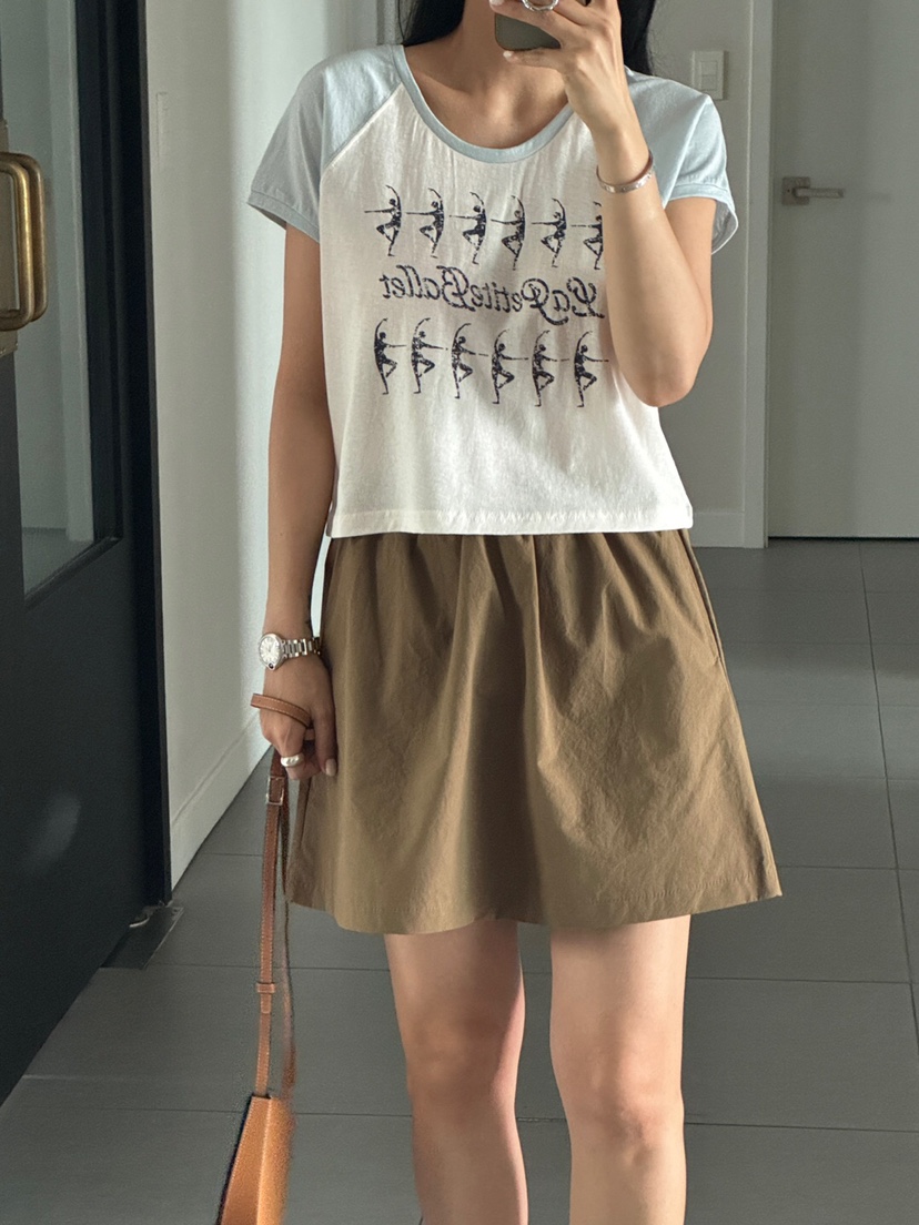 LA_TERRE韓國直郵㊣東大門實拍女裝新品休閑人氣短裙套裝棉質LA_TERRE短裙