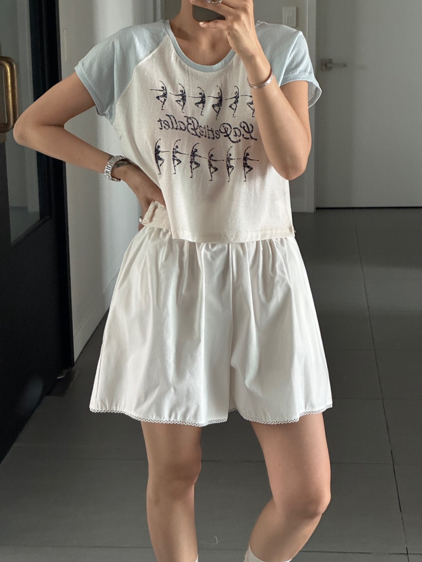 LA_TERRE韓國直郵㊣女裝新款熱賣推薦25春夏時尚人氣T恤絲綢LA_TERRET恤