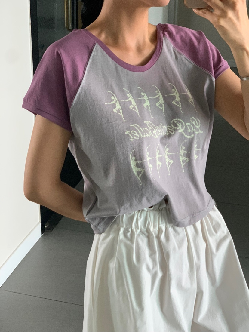 LA_TERRE韓國直郵㊣女裝新款熱賣推薦25春夏時尚人氣T恤絲綢LA_TERRET恤圖色3