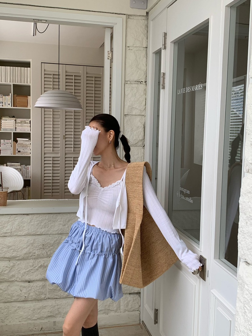 REVE CITE-L直郵韓國代購㊣女裝新品休閑套裝荷葉邊套裝開衫REVE CITE套裝