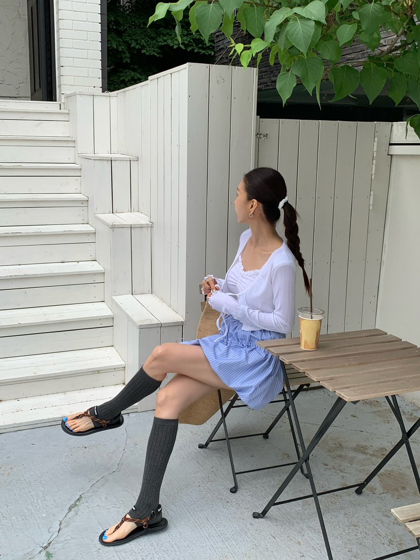 REVE CITE-L直郵韓國代購㊣女裝新品休閑套裝荷葉邊套裝開衫REVE CITE套裝