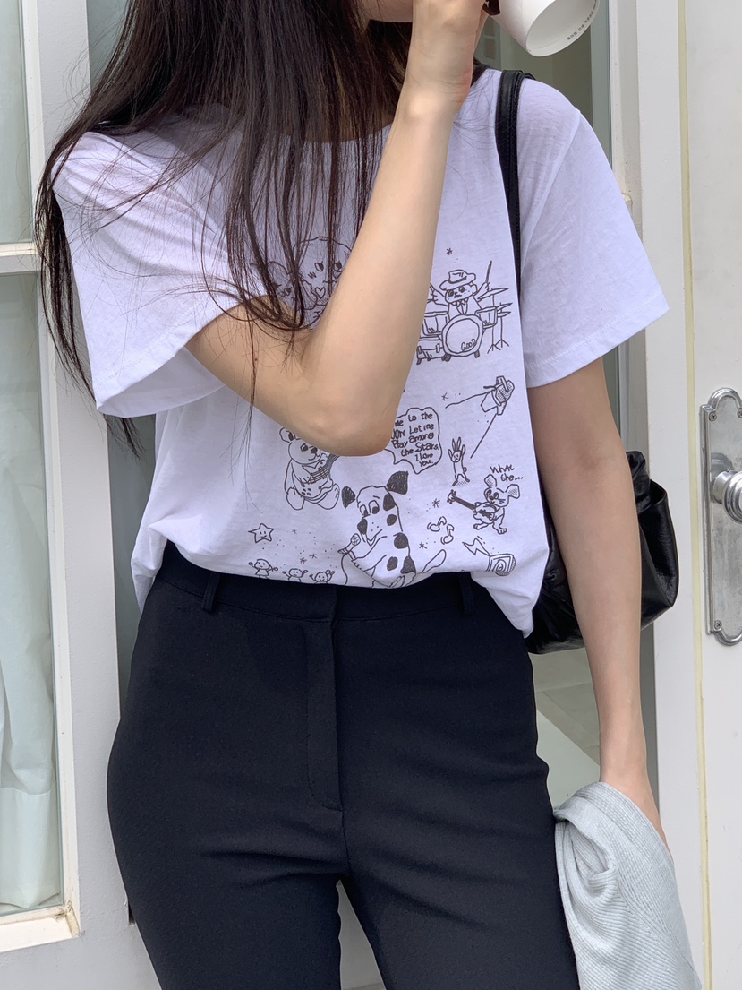 LOGARDEN韓國㊣直郵東大門代購女裝新款推薦時尚25春夏熱賣T恤LO GARDENT恤