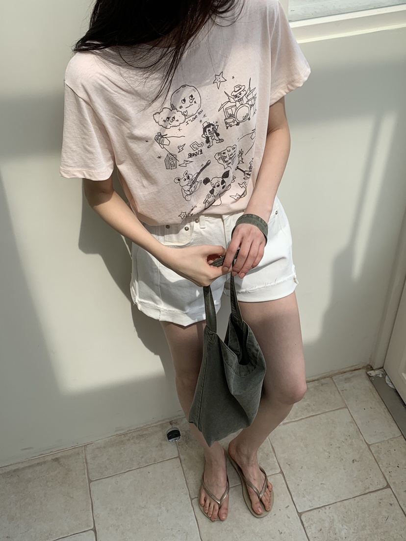 LOGARDEN韓國㊣直郵東大門代購女裝新款推薦時尚25春夏熱賣T恤LO GARDENT恤圖色3