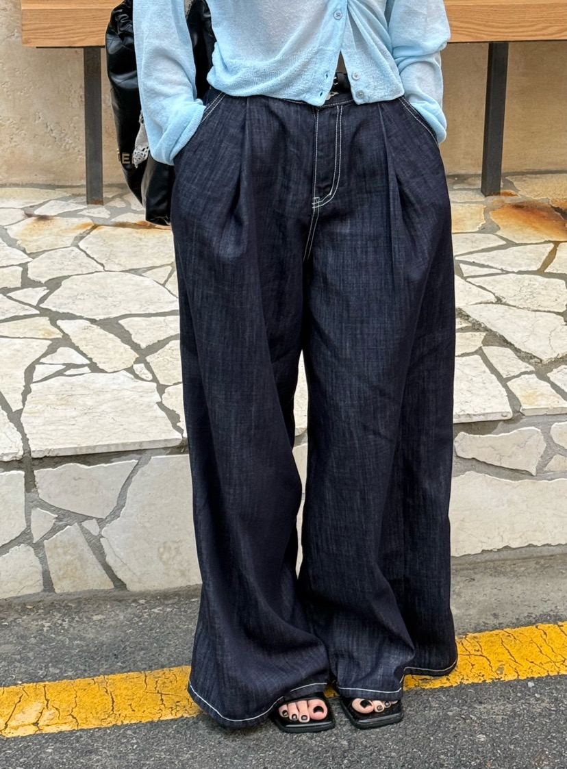 ZEROZERO韓國直郵㊣東大門實拍女裝新款人氣推薦牛仔褲亞麻ZEROZERO牛仔褲