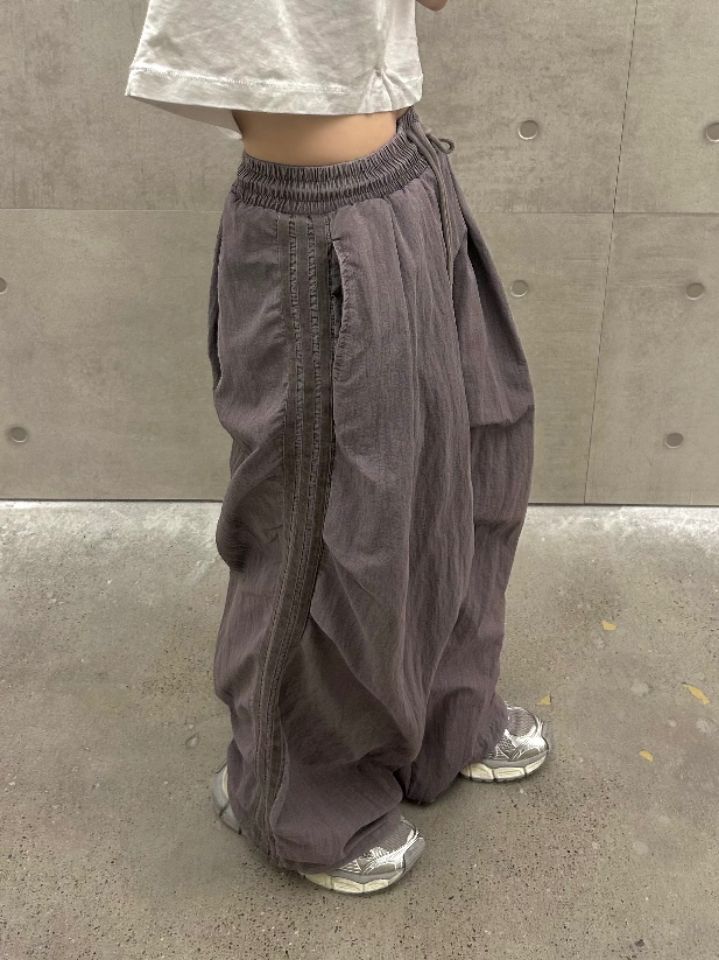 HESTORY韓國㊣直郵東大門代購女裝新品推薦休閑褲男女同款尼龍HESTORY休閑褲