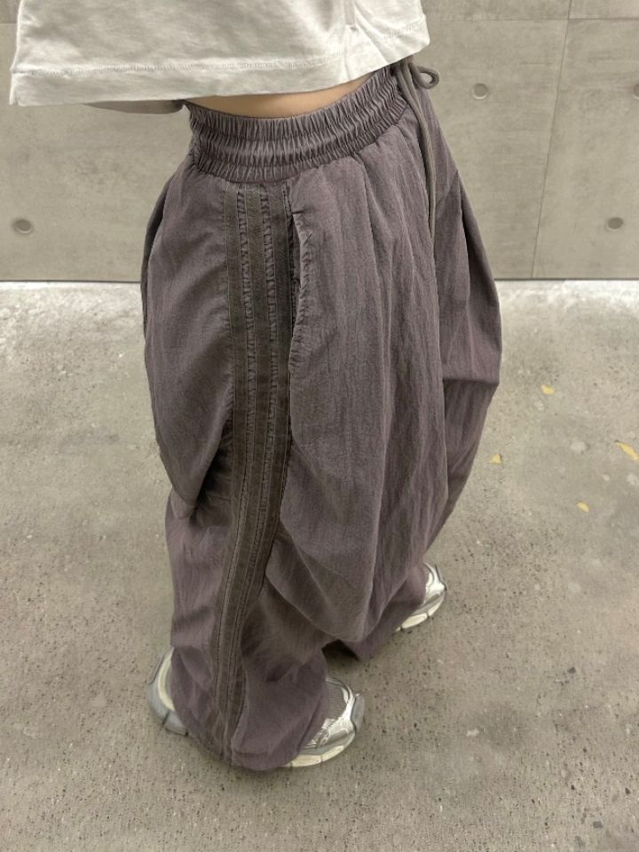 HESTORY韓國㊣直郵東大門代購女裝新品推薦休閑褲男女同款尼龍HESTORY休閑褲