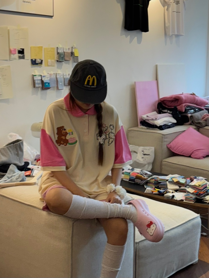 TOLL韓國㊣直郵東大門代購女裝新品25春夏推薦熱賣時尚T恤刺繡TOLLT恤