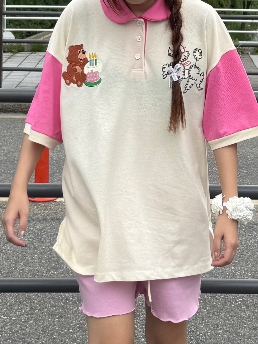 TOLL韓國㊣直郵東大門代購女裝新品25春夏推薦熱賣時尚T恤刺繡TOLLT恤