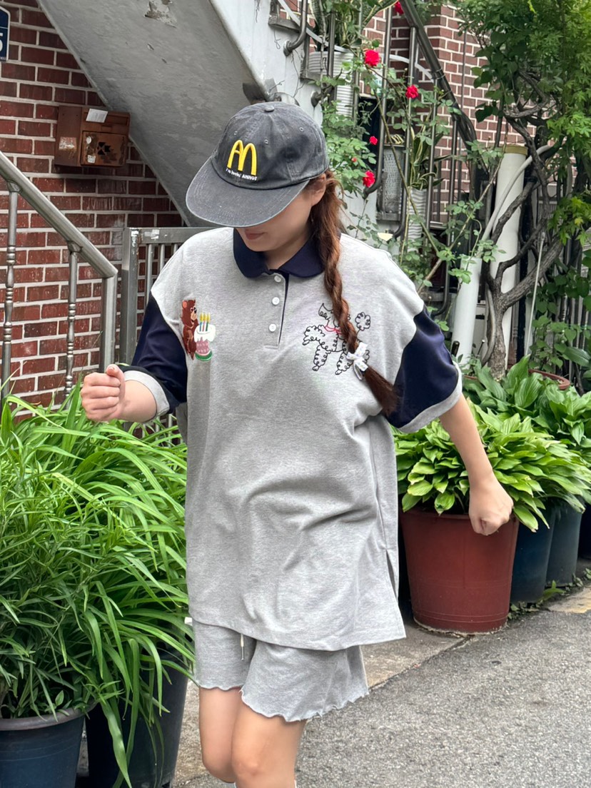 TOLL韓國㊣直郵東大門代購女裝新品25春夏推薦熱賣時尚T恤刺繡TOLLT恤