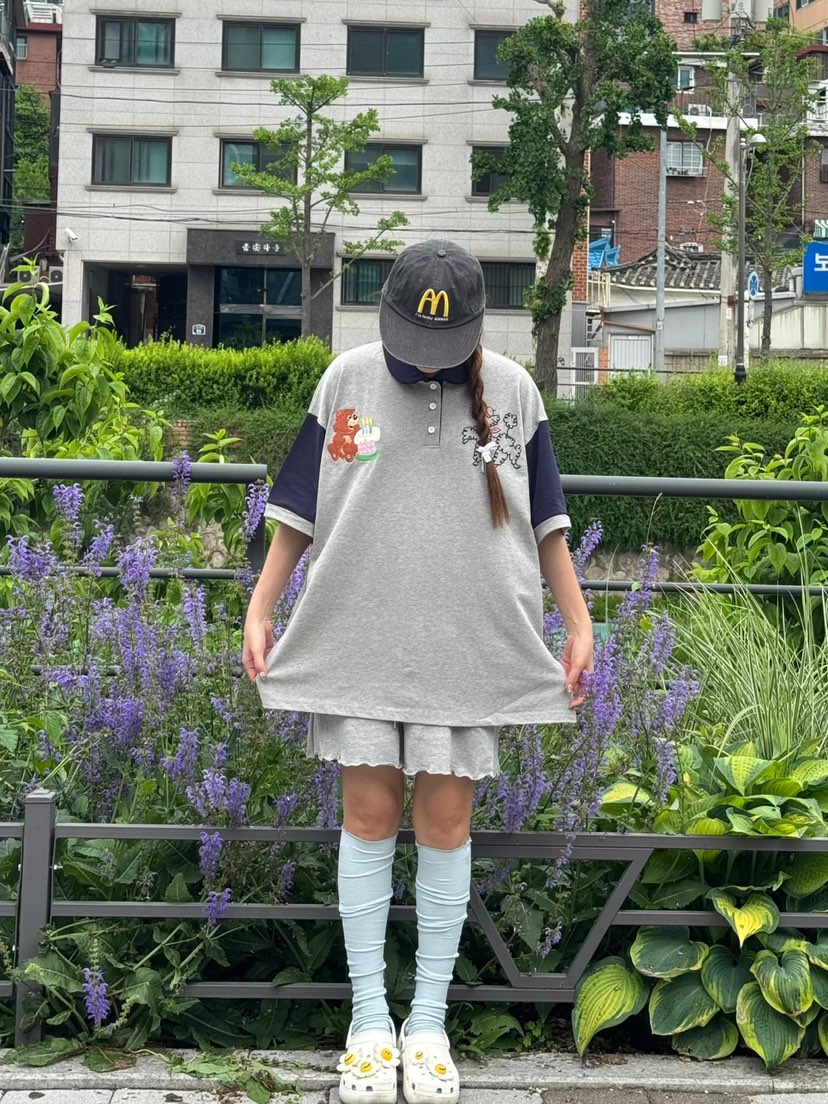 TOLL韓國㊣直郵東大門代購女裝新品25春夏推薦熱賣時尚T恤刺繡TOLLT恤