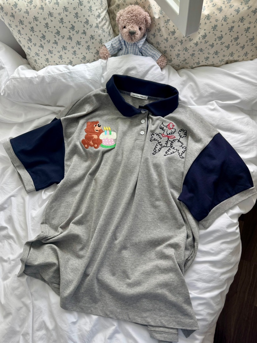 TOLL韓國㊣直郵東大門代購女裝新品25春夏推薦熱賣時尚T恤刺繡TOLLT恤