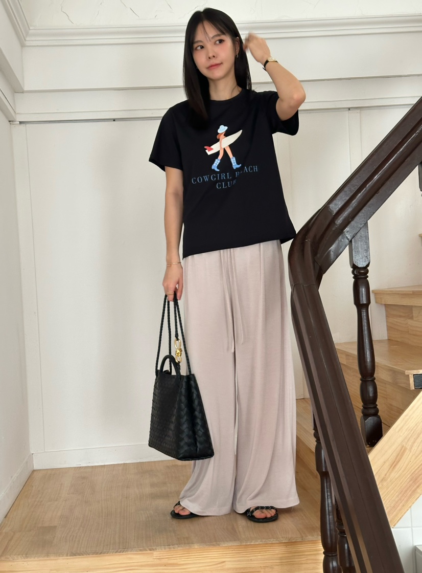 LE VASE直郵韓國代購㊣女裝新款休閑熱賣時尚25春夏人氣T恤LE VASET恤