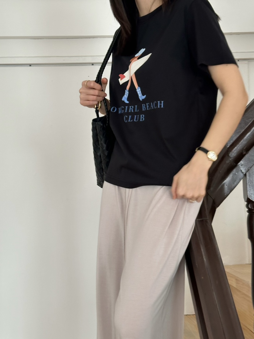LE VASE直郵韓國代購㊣女裝新款休閑熱賣時尚25春夏人氣T恤LE VASET恤