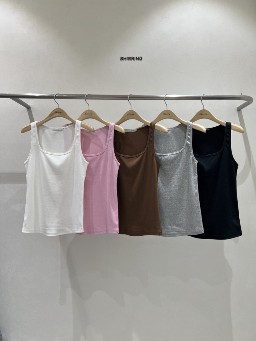 SHIRRING直郵韓國代購㊣女裝新品人氣25春夏時尚休閑吊帶背心SHIRRING吊帶/背心