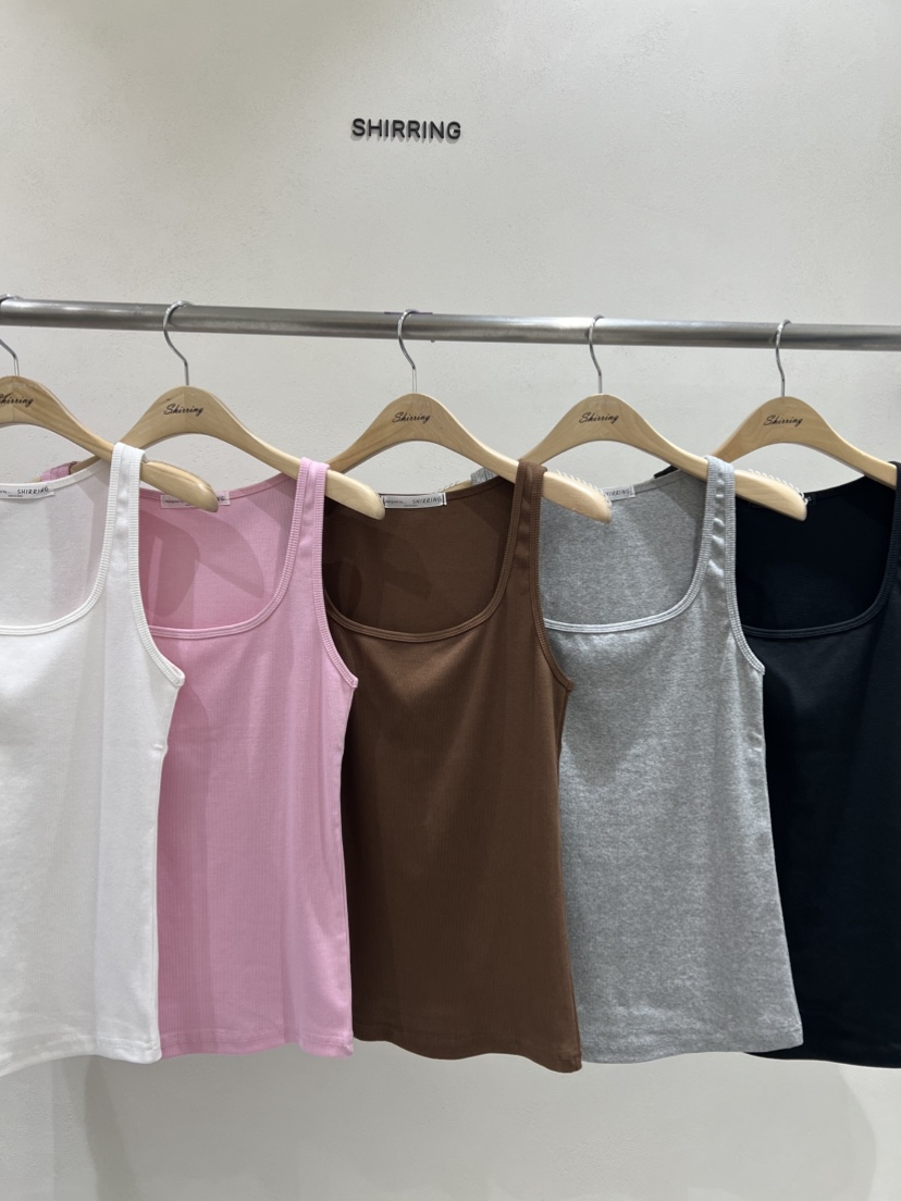 SHIRRING直郵韓國代購㊣女裝新品人氣25春夏時尚休閑吊帶背心SHIRRING吊帶/背心