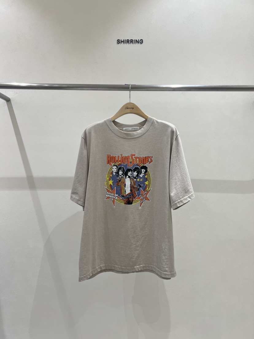 SHIRRING韓國直郵㊣女裝新款休閑人氣推薦25春夏熱賣時尚T恤SHIRRINGT恤圖色2