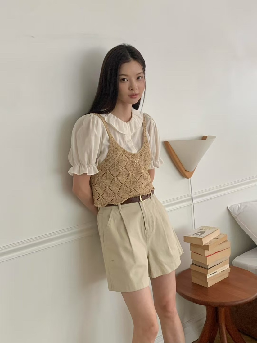 ANOU韓國㊣直郵東大門代購女裝新款休閑熱賣25春夏吊帶背心緊身ANOU吊帶/背心