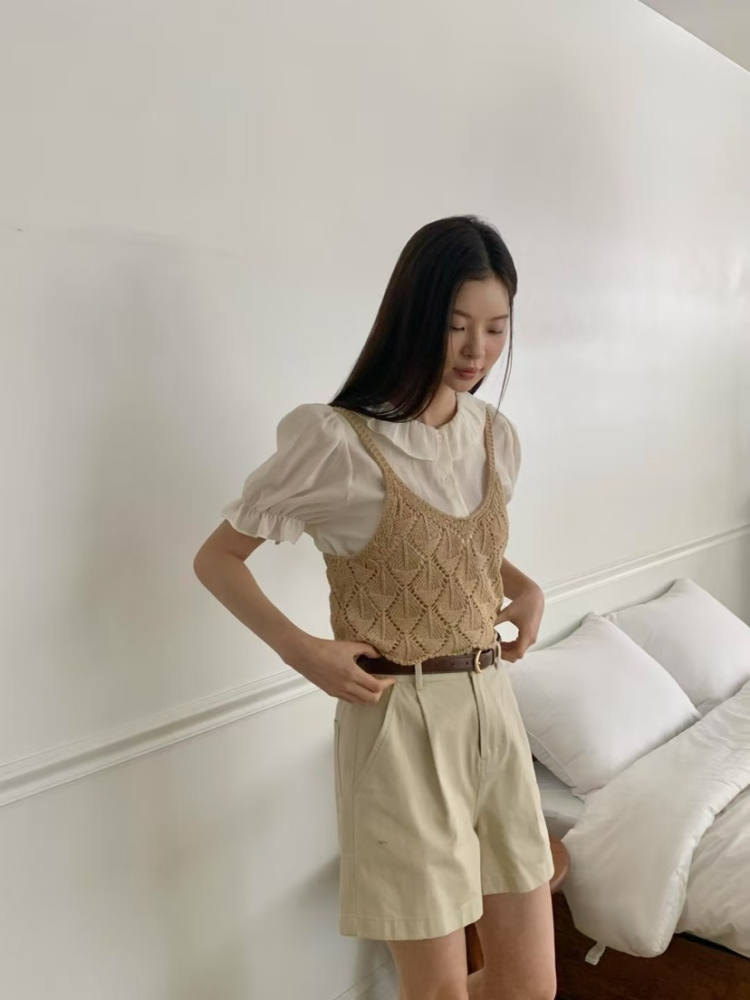 ANOU韓國㊣直郵東大門代購女裝新款休閑熱賣25春夏吊帶背心緊身ANOU吊帶/背心