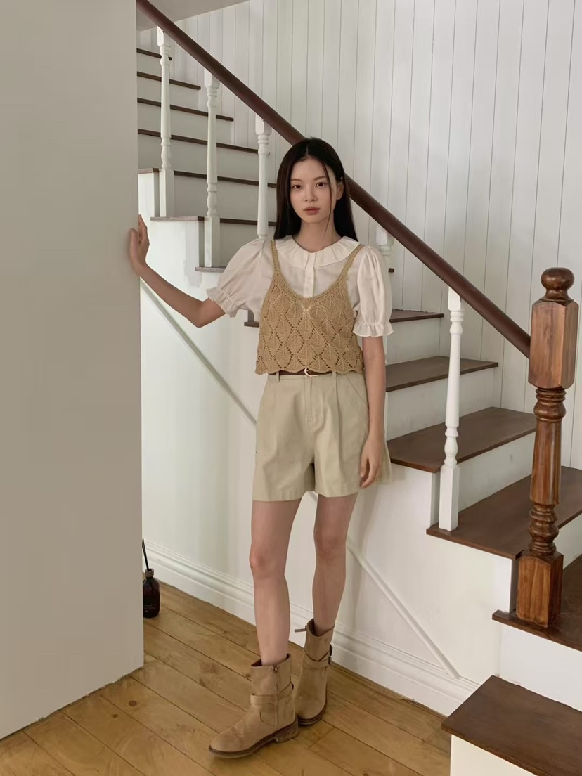 ANOU韓國㊣直郵東大門代購女裝新款休閑熱賣25春夏吊帶背心緊身ANOU吊帶/背心