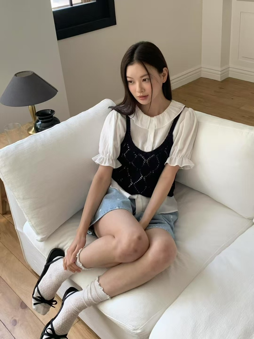 ANOU韓國㊣直郵東大門代購女裝新款休閑熱賣25春夏吊帶背心緊身ANOU吊帶/背心