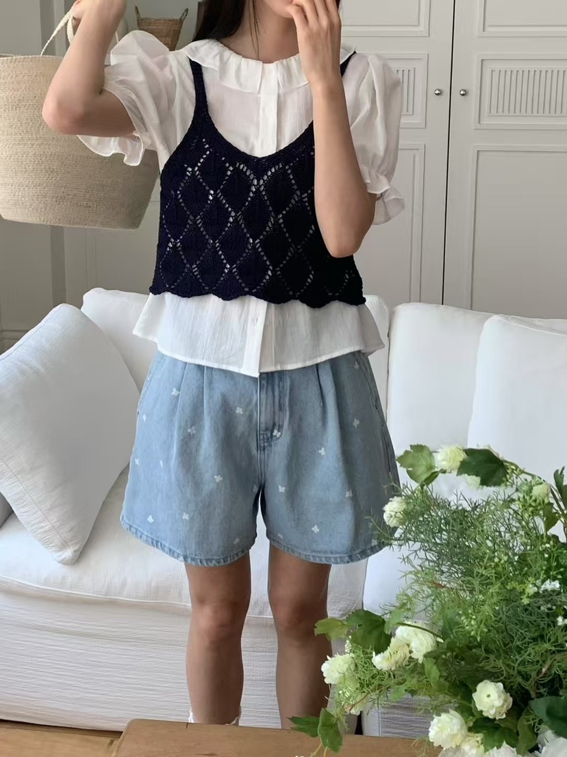 ANOU韓國㊣直郵東大門代購女裝新款休閑熱賣25春夏吊帶背心緊身ANOU吊帶/背心