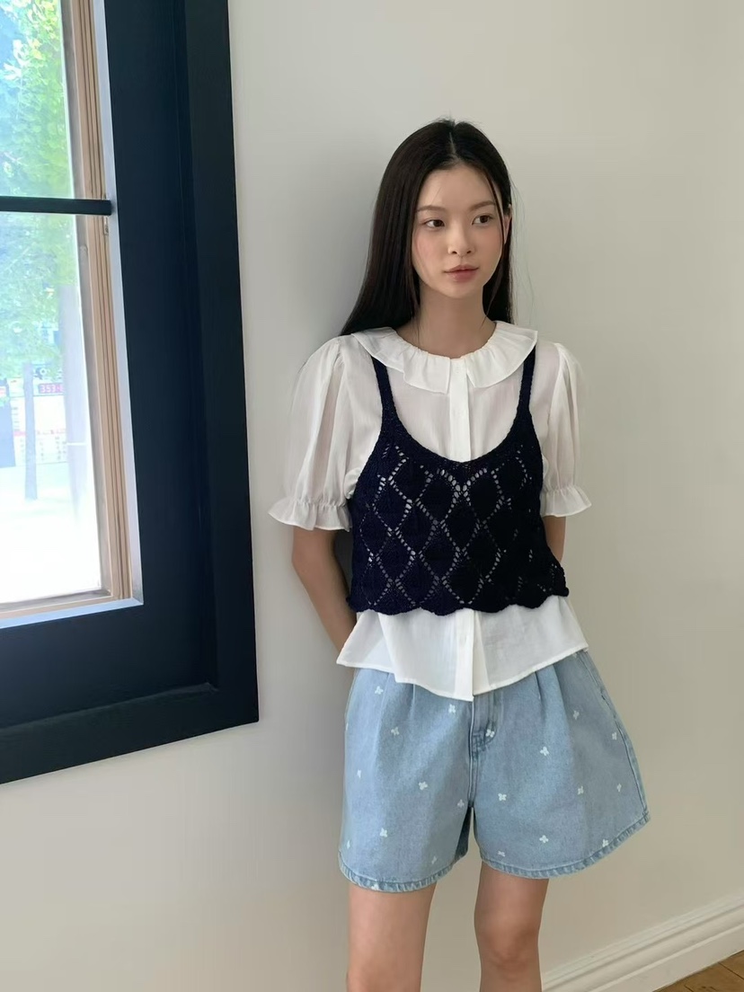 ANOU韓國㊣直郵東大門代購女裝新款休閑熱賣25春夏吊帶背心緊身ANOU吊帶/背心