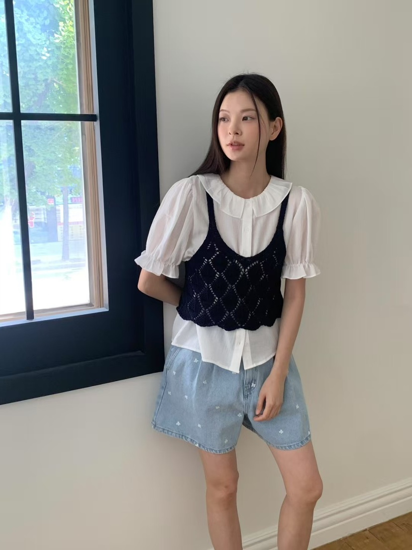 ANOU韓國㊣直郵東大門代購女裝新款休閑熱賣25春夏吊帶背心緊身ANOU吊帶/背心
