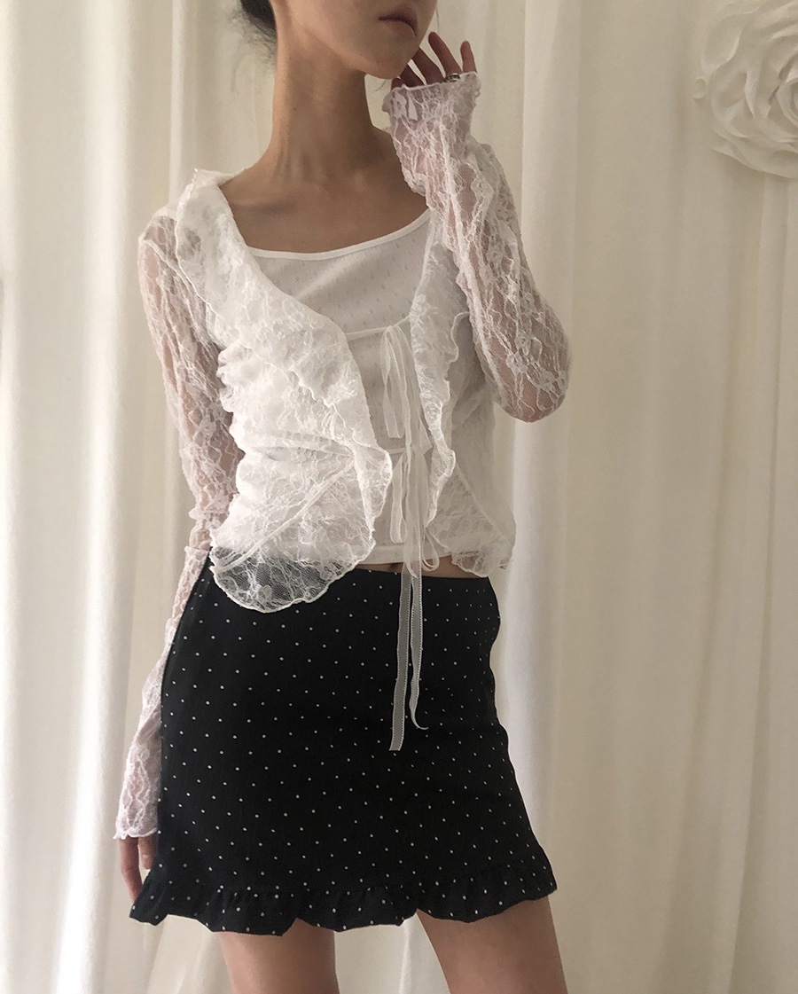 I I韓國直郵㊣女裝新品熱賣時尚25春夏人氣推薦短裙荷葉邊ITSSONG短裙