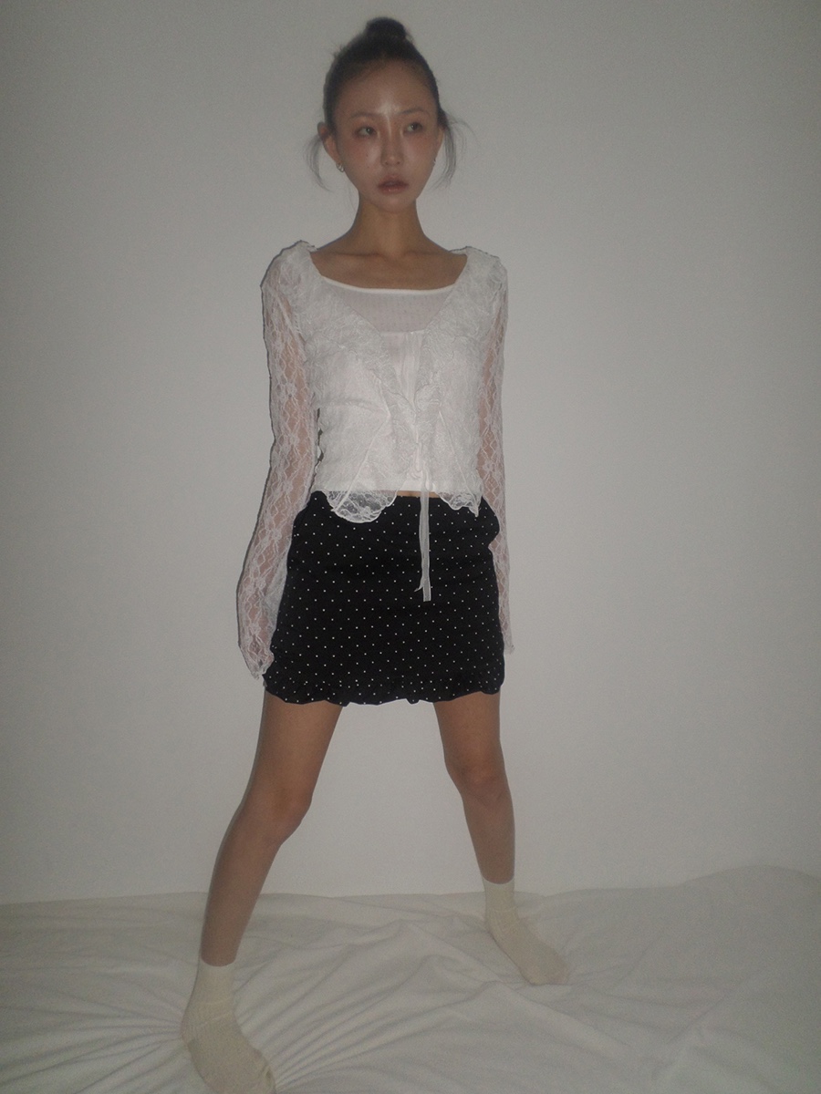 I I韓國直郵㊣女裝新品熱賣時尚25春夏人氣推薦短裙荷葉邊ITSSONG短裙