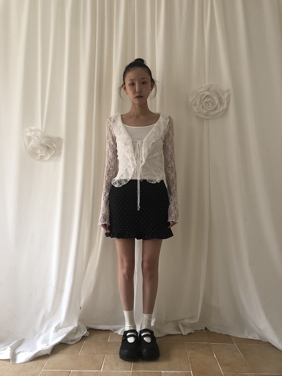 I I韓國直郵㊣女裝新品熱賣時尚25春夏人氣推薦短裙荷葉邊ITSSONG短裙