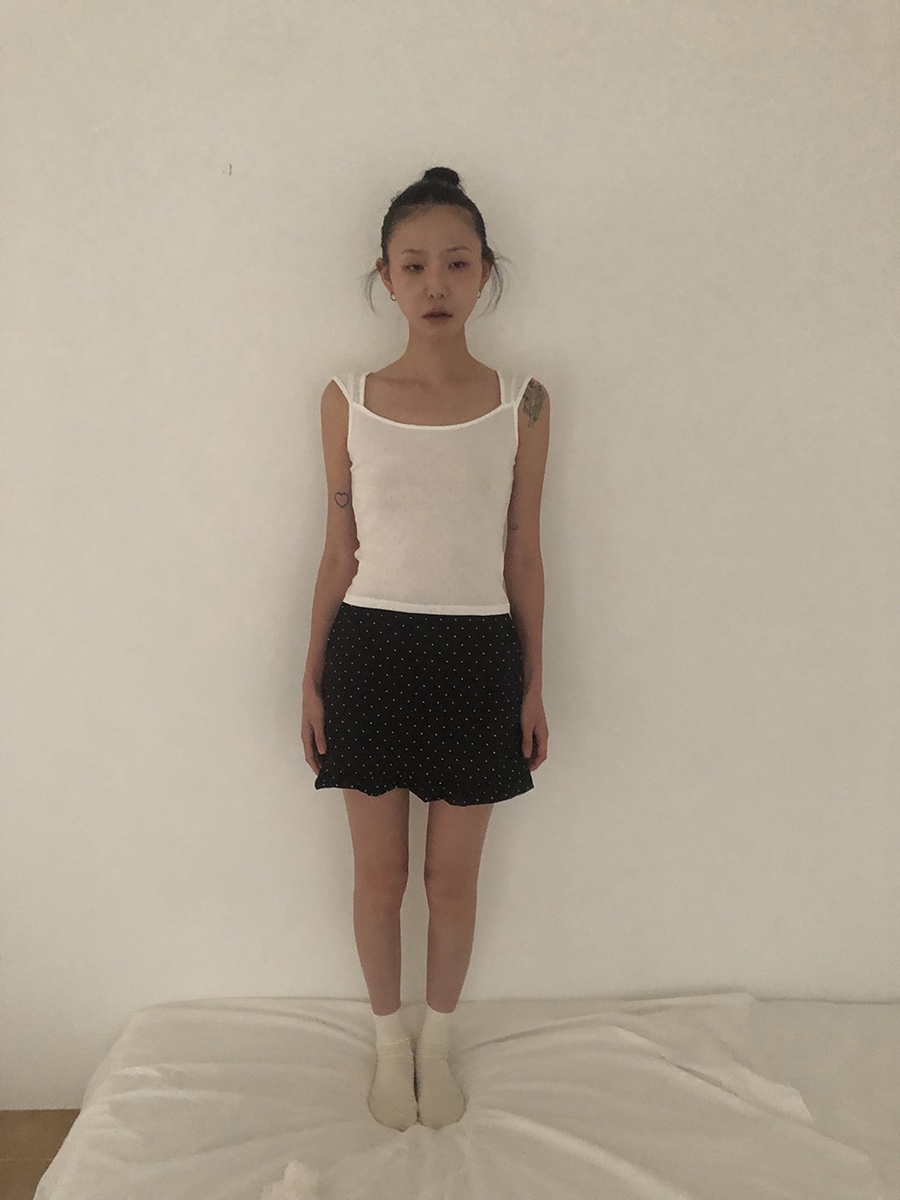 I I韓國直郵㊣女裝新品熱賣時尚25春夏人氣推薦短裙荷葉邊ITSSONG短裙