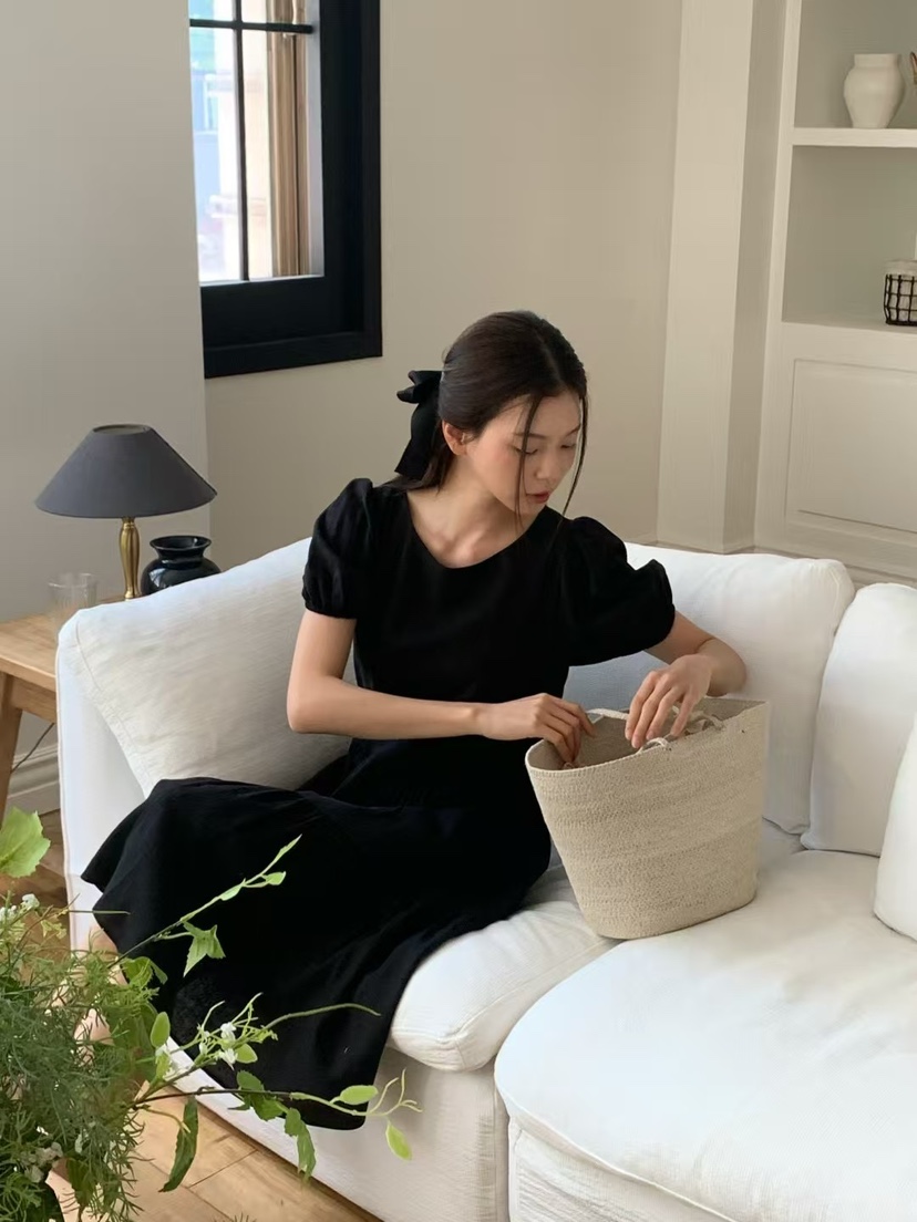 ANOU直郵韓國代購㊣女裝新品推薦時尚人氣休閑連衣裙含腰繩ANOU連衣裙