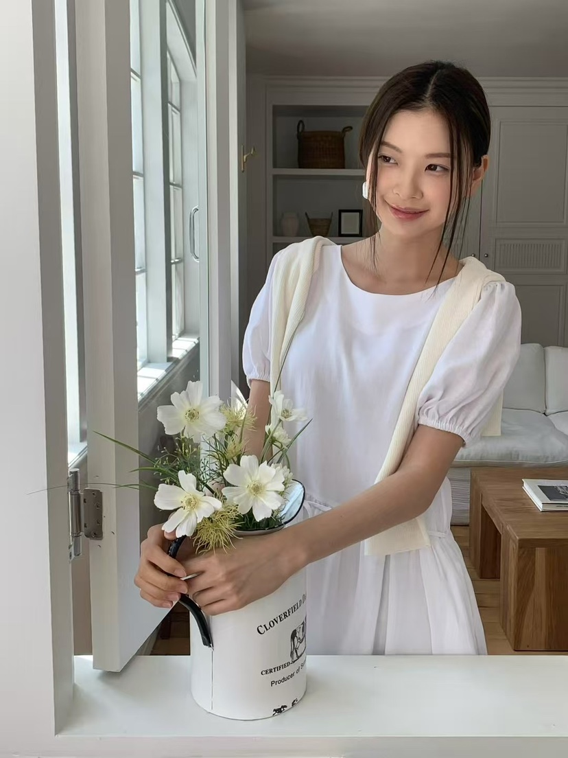 ANOU直郵韓國代購㊣女裝新品推薦時尚人氣休閑連衣裙含腰繩ANOU連衣裙