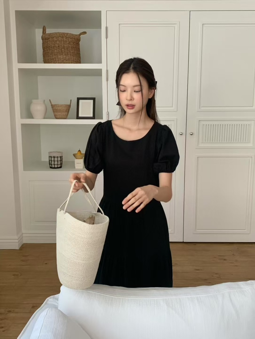 ANOU直郵韓國代購㊣女裝新品推薦時尚人氣休閑連衣裙含腰繩ANOU連衣裙