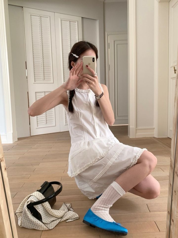 STAY HERE韓國直郵㊣東大門實拍女裝新款25春夏休閑連衣裙STAY HERE連衣裙