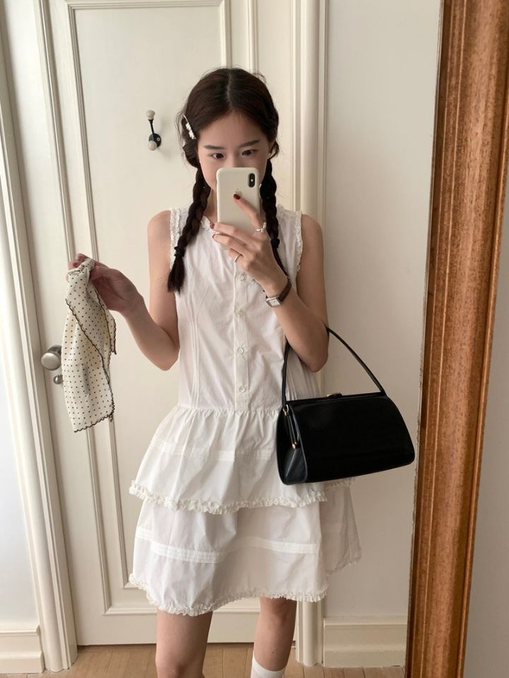 STAY HERE韓國直郵㊣東大門實拍女裝新款25春夏休閑連衣裙STAY HERE連衣裙
