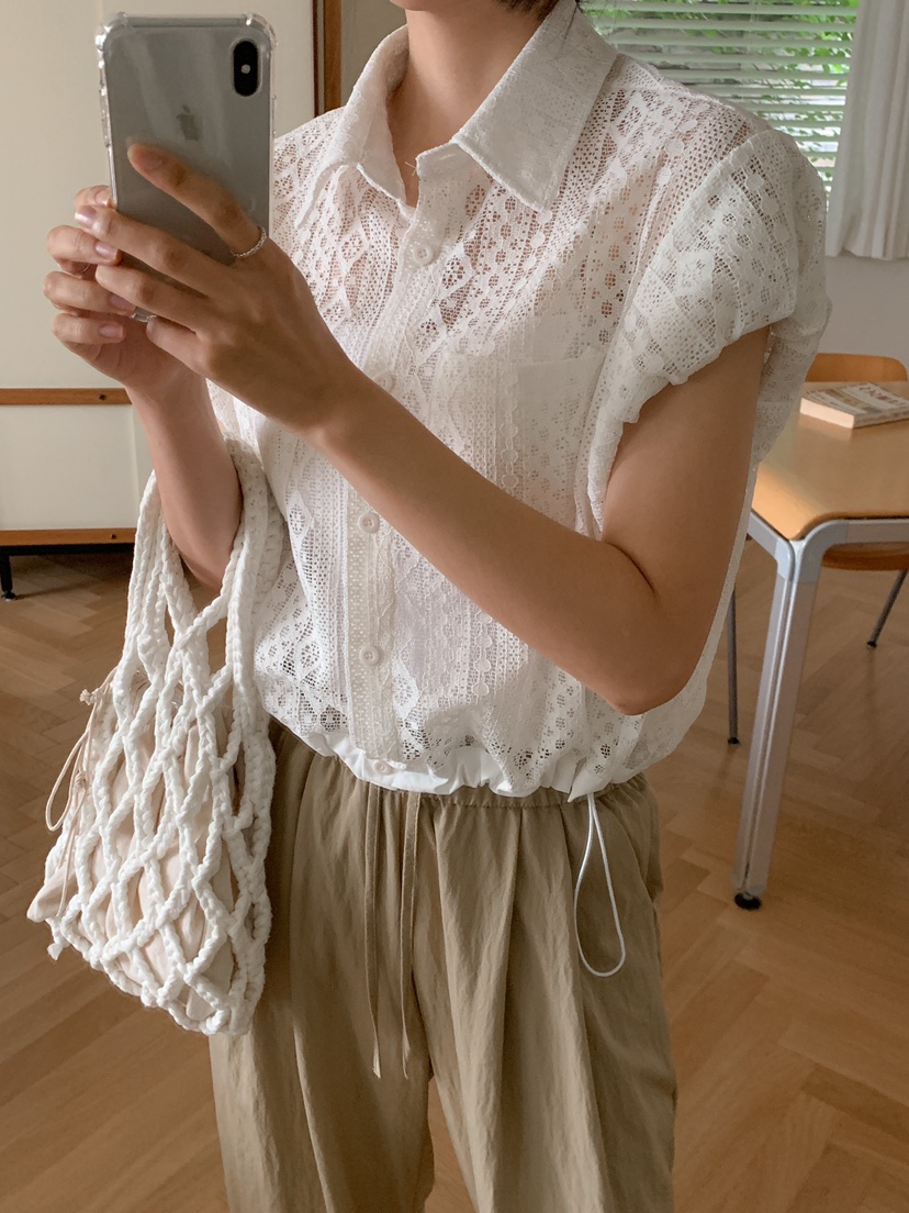 MILLIMETER韓國㊣直郵東大門代購女裝新款人氣熱賣襯衫蕾絲衫MILLIMETER襯衫/蕾絲衫