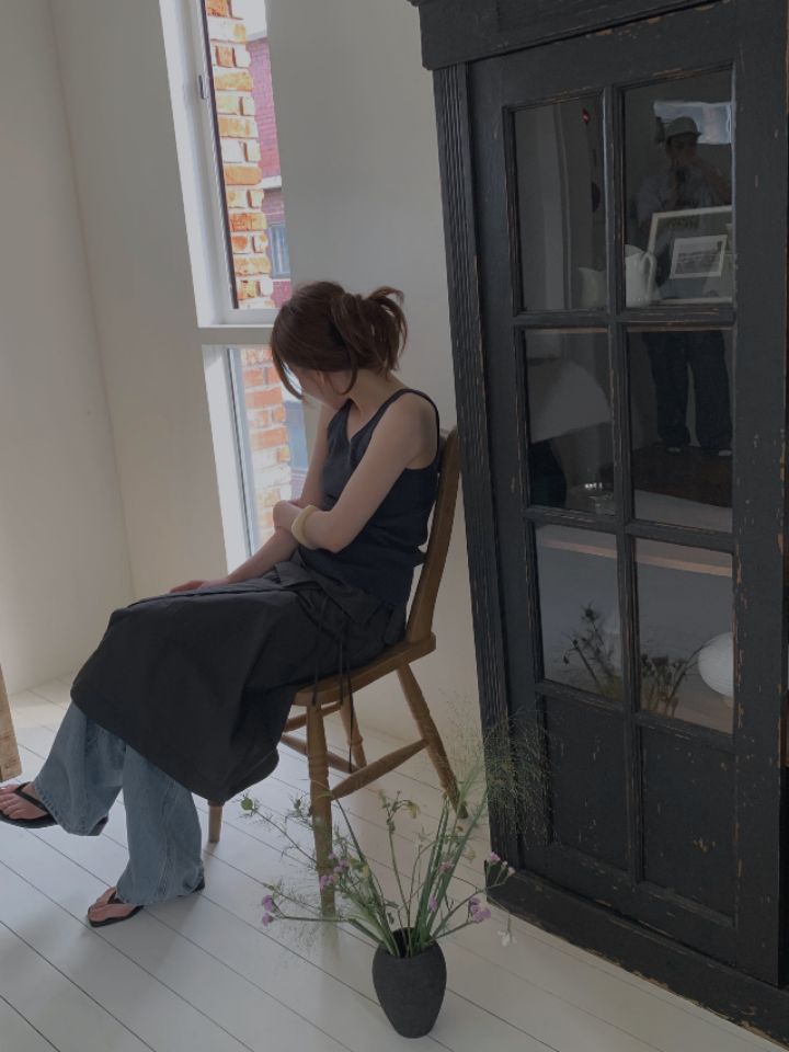 MARE韓國直郵㊣東大門實拍女裝新品休閑25春夏吊帶背心亞麻MARE吊帶/背心