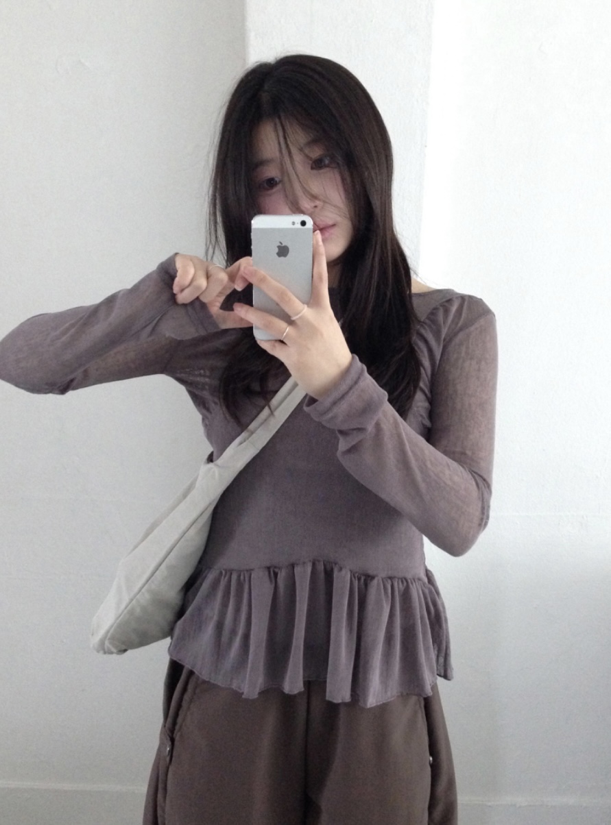I I韓國直郵㊣東大門實拍女裝新品人氣熱賣25春夏推薦長袖T恤ITSSONG長袖T恤