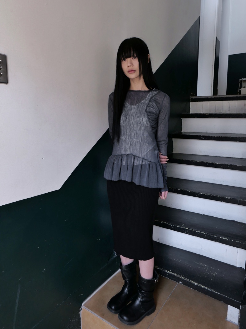 I I韓國直郵㊣東大門實拍女裝新品人氣熱賣25春夏推薦長袖T恤ITSSONG長袖T恤