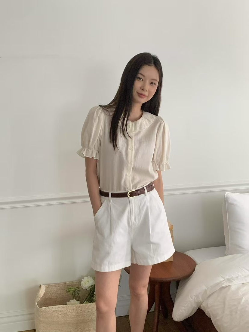 ANOU直郵韓國代購㊣女裝新品推薦休閑25春夏熱賣襯衫蕾絲衫ANOU襯衫/蕾絲衫