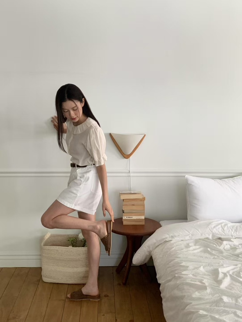 ANOU直郵韓國代購㊣女裝新品推薦休閑25春夏熱賣襯衫蕾絲衫ANOU襯衫/蕾絲衫