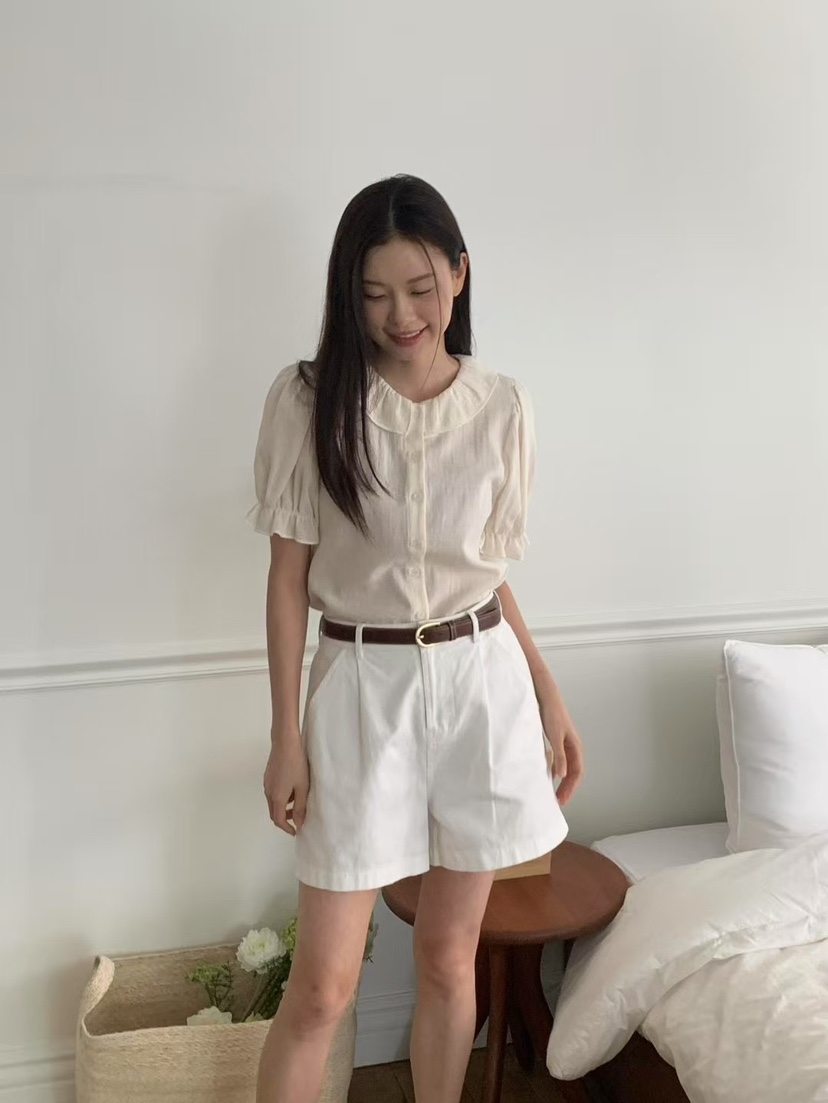 ANOU直郵韓國代購㊣女裝新品推薦休閑25春夏熱賣襯衫蕾絲衫ANOU襯衫/蕾絲衫