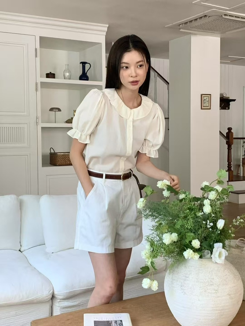 ANOU直郵韓國代購㊣女裝新品推薦休閑25春夏熱賣襯衫蕾絲衫ANOU襯衫/蕾絲衫