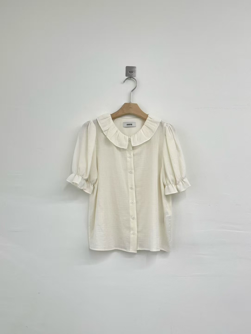 ANOU直郵韓國代購㊣女裝新品推薦休閑25春夏熱賣襯衫蕾絲衫ANOU襯衫/蕾絲衫