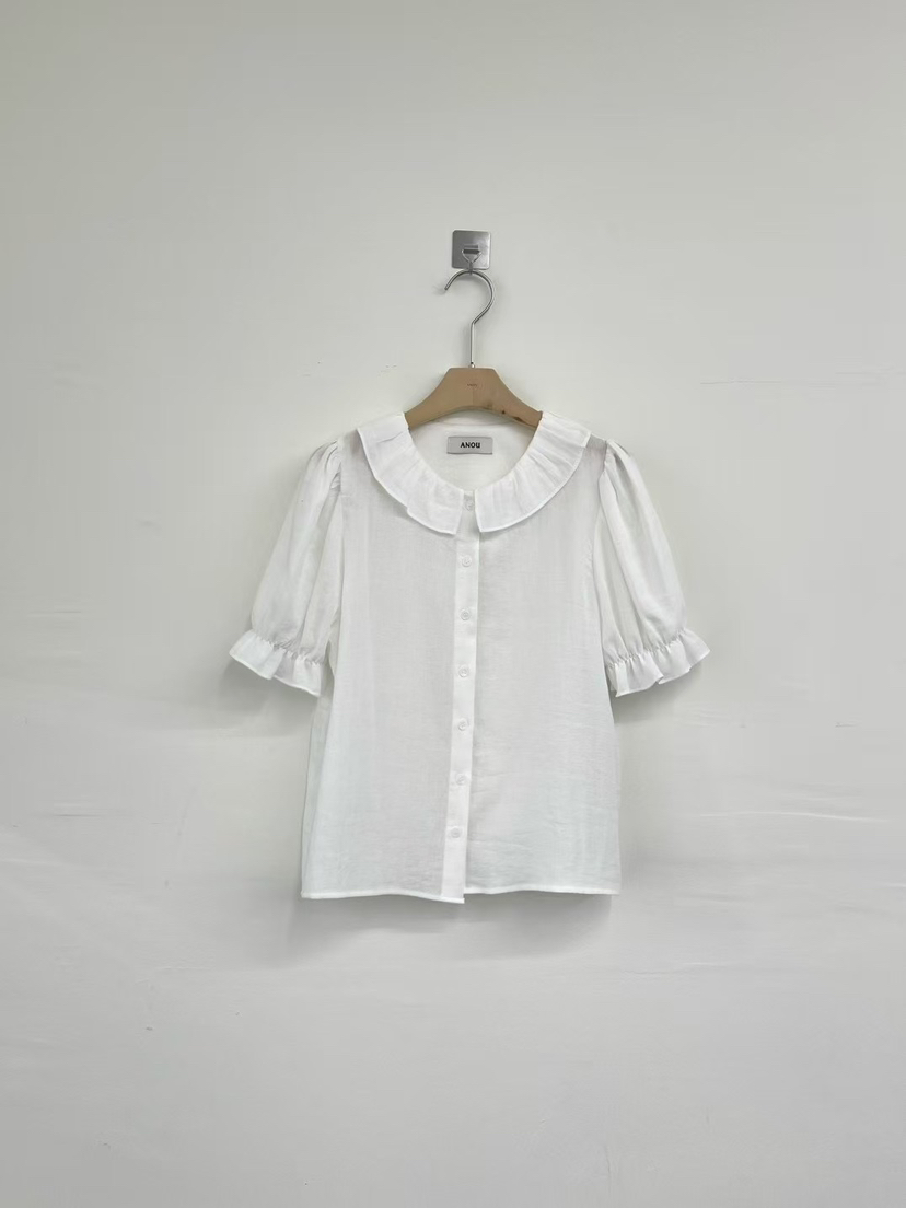 ANOU直郵韓國代購㊣女裝新品推薦休閑25春夏熱賣襯衫蕾絲衫ANOU襯衫/蕾絲衫圖色2