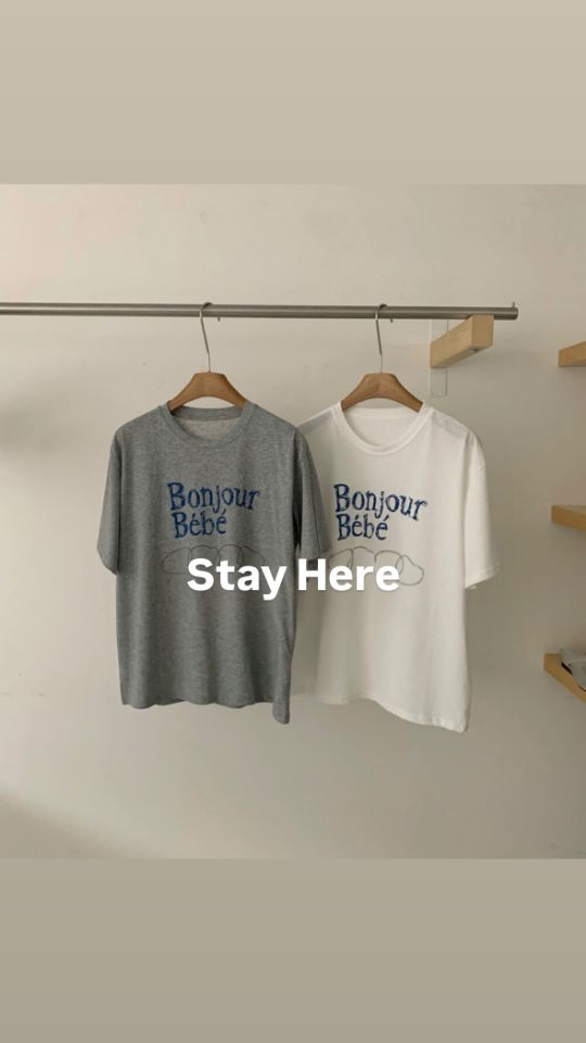 STAY HERE直郵韓國代購㊣女裝新品熱賣時尚休閑25春夏人氣T恤STAY HERET恤