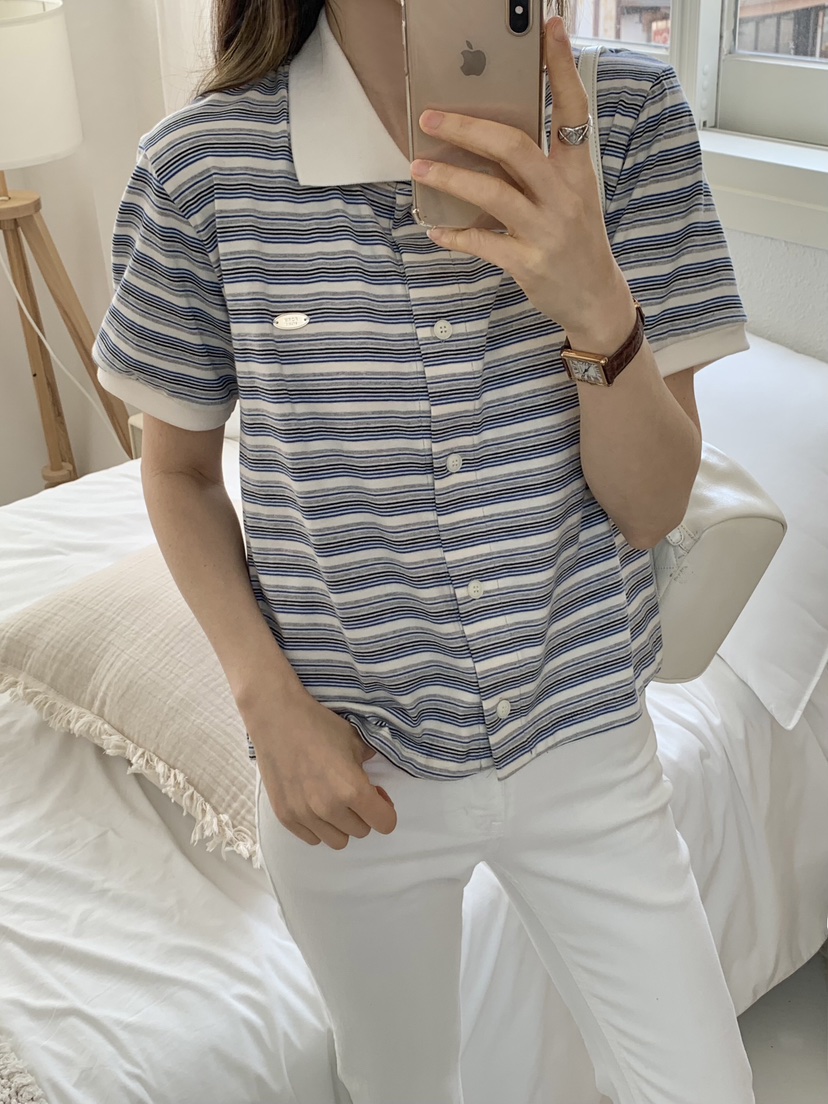 FORMSTUDIO韓國㊣直郵東大門代購女裝新品時尚襯衫蕾絲衫開衫FORMSTUDIO襯衫/蕾絲衫