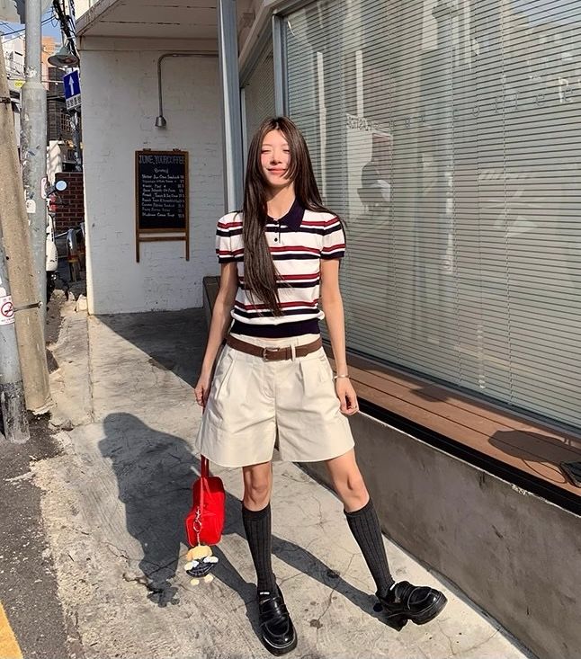 STAY HERE韓國㊣直郵東大門代購女裝新品時尚休閑人氣針織衫STAY HERE針織衫